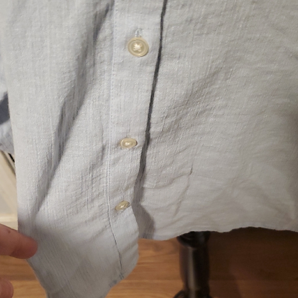 Loft Soft Blue Button-Down Shirt - image 5